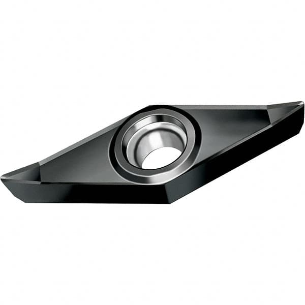 Walter - VCGT MN2 Grade WSM01 Turning Insert - TiAlN+Al2O3+(ZrN) Finish, 35° Rhombic, 9.53mm Inscr Circle, 4.76mm Thick, 0.4mm Corner Radius - Americas Industrial Supply