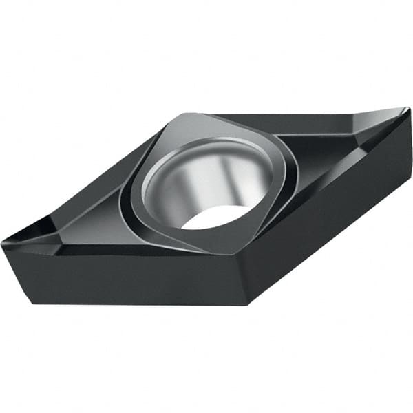 Walter - DCGT MN2 Grade WNN10 Turning Insert - TiAlN Finish, 55° Rhombic, 9.53mm Inscr Circle, 3.97mm Thick, 0.2mm Corner Radius - Americas Industrial Supply