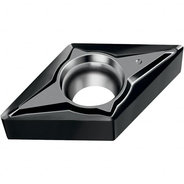 Walter - DCGT FN2 Grade WNN10 Turning Insert - TiAlN Finish, 55° Rhombic, 9.53mm Inscr Circle, 3.97mm Thick, 0.8mm Corner Radius - Americas Industrial Supply