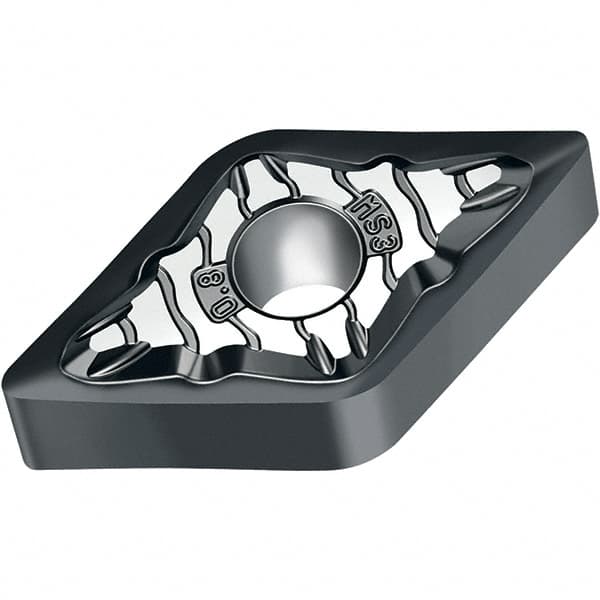 Walter - DNMG MS3 Grade WSM01 Turning Insert - TiAlN+Al2O3+(ZrN) Finish, 55° Rhombic, 12.7mm Inscr Circle, 4.76mm Thick, 0.8mm Corner Radius - Americas Industrial Supply