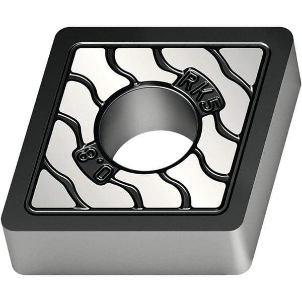 Walter - CNMA RK5 Grade WSM01 Turning Insert - TiAlN+Al2O3+(ZrN) Finish, 80° Rhombic, 12.7mm Inscr Circle, 4.76mm Thick, 0.8mm Corner Radius - Americas Industrial Supply
