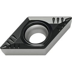Walter - DCMT RM4 Grade WSM30S Turning Insert - TiAlN+Al2O3+(Al) Finish, 55° Rhombic, 6.35mm Inscr Circle, 2.38mm Thick, 0.8mm Corner Radius - Americas Industrial Supply