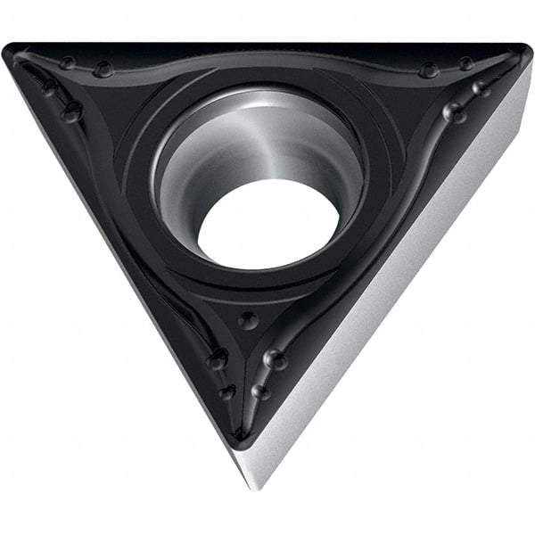 Walter - TCMT MM4 Grade WSM20S Turning Insert - TiAlN+Al2O3+(Al) Finish, 60° Triangle, 6.35mm Inscr Circle, 2.38mm Thick, 0.8mm Corner Radius - Americas Industrial Supply