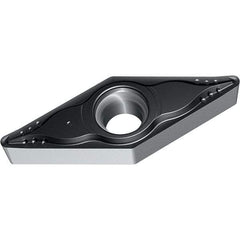 Walter - VBMT MM4 Grade WSM20S Turning Insert - TiAlN+Al2O3+(Al) Finish, 35° Rhombic, 9.53mm Inscr Circle, 4.76mm Thick, 0.8mm Corner Radius - Americas Industrial Supply