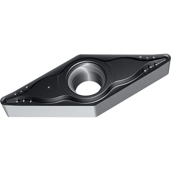 Walter - VBMT MM4 Grade WSM20S Turning Insert - TiAlN+Al2O3+(Al) Finish, 35° Rhombic, 6.35mm Inscr Circle, 3.18mm Thick, 0.4mm Corner Radius - Americas Industrial Supply