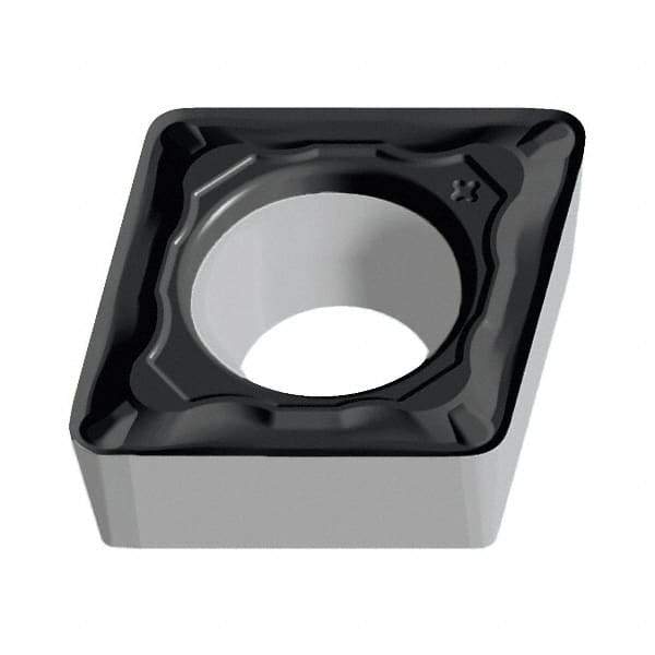 Walter - CCMT PF Grade WSM20S Turning Insert - TiAlN+Al2O3+(Al) Finish, 80° Rhombic, 6.35mm Inscr Circle, 2.38mm Thick, 0.4mm Corner Radius - Americas Industrial Supply