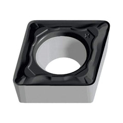 Walter - CCMT PF Grade WSM20S Turning Insert - TiAlN+Al2O3+(Al) Finish, 80° Rhombic, 6.35mm Inscr Circle, 2.38mm Thick, 0.4mm Corner Radius - Americas Industrial Supply