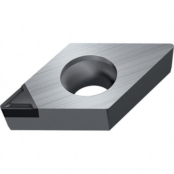 Walter - DCGT FS-1 Grade WDN10 Turning Insert - Polycrystaline Diamond Finish, 55° Rhombic, 9.53mm Inscr Circle, 3.97mm Thick, 0.8mm Corner Radius - Americas Industrial Supply