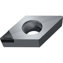 Walter - DCGT FS-1 Grade WDN10 Turning Insert - Polycrystaline Diamond Finish, 55° Rhombic, 9.53mm Inscr Circle, 3.97mm Thick, 0.8mm Corner Radius - Americas Industrial Supply