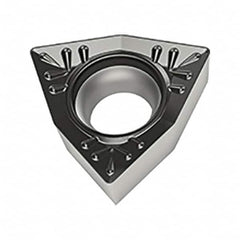 Walter - WCMT RK4 Grade WKK20S Turning Insert - TiCN+Al2O3+(TiCN) Finish, 80° Trigon, 12.7mm Inscr Circle, 4.76mm Thick, 0.4mm Corner Radius - Americas Industrial Supply