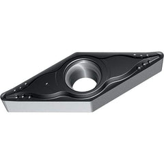 Walter - VBMT MP4 Grade WPP10S Turning Insert - TiCN+Al2O3+(TiCN) Finish, 35° Rhombic, 9.53mm Inscr Circle, 4.76mm Thick, 1.2mm Corner Radius - Americas Industrial Supply