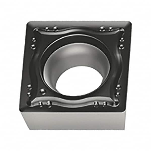 Walter - SPGT MK4 Grade WKK20S Turning Insert - TiCN+Al2O3+(TiCN) Finish, 90° Square, 9.53mm Inscr Circle, 3.97mm Thick, 0.8mm Corner Radius - Americas Industrial Supply