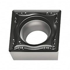Walter - SPGT MK4 Grade WKK20S Turning Insert - TiCN+Al2O3+(TiCN) Finish, 90° Square, 9.53mm Inscr Circle, 3.97mm Thick, 0.8mm Corner Radius - Americas Industrial Supply