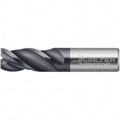 Walter-Prototyp - 10mm, 11mm LOC, 10mm Shank Diam, 51mm OAL, 3 Flute, Solid Carbide Square End Mill - TiAlN Finish, 45° Helix, Right Hand Cut, Right Hand Flute, Series MC321-A-3-S - Americas Industrial Supply