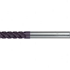 Walter-Prototyp - 10mm, 50mm LOC, 10mm Shank Diam, 118mm OAL, 4 Flute, Solid Carbide Square End Mill - TiAlN Finish, 45° Helix, Right Hand Cut, Right Hand Flute, Series MC122-A-X - Americas Industrial Supply