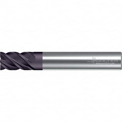 Walter-Prototyp - 16mm, 22mm LOC, 16mm Shank Diam, 82mm OAL, 4 Flute, Solid Carbide Square End Mill - TiAlN Finish, 45° Helix, Right Hand Cut, Right Hand Flute, Series MC322-A-A - Americas Industrial Supply