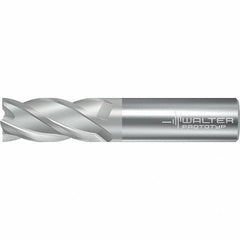 Walter-Prototyp - 12.7mm, 25mm LOC, 12.7mm Shank Diam, 88.9mm OAL, 4 Flute, Solid Carbide Square End Mill - TiAlN/TiAl Finish, 38° Helix, Right Hand Cut, Right Hand Flute, Series AH2034217 - Americas Industrial Supply