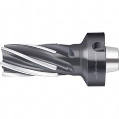 Walter - 63mm, 121mm LOC, 80mm Shank Diam, 168mm OAL, 6 Flute, High Speed Steel Square End Mill - Uncoated, 25° Helix, Right Hand Cut, Right Hand Flute, Series F1682-N - Americas Industrial Supply