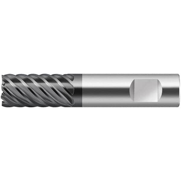Walter-Prototyp - 8mm, 19mm LOC, 8mm Shank Diam, 63mm OAL, 6 Flute, Solid Carbide Square End Mill - TiCN Finish, 50° Helix, Right Hand Cut, Right Hand Flute, Series H3121138 - Americas Industrial Supply