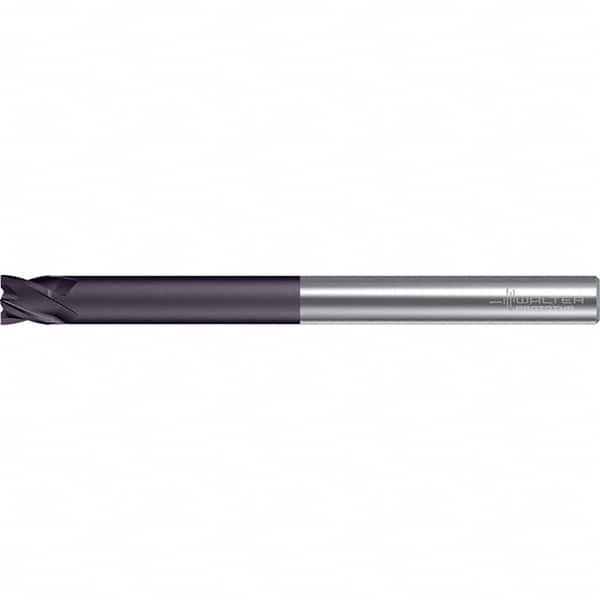 Walter-Prototyp - 12.5mm, 12mm LOC, 12mm Shank Diam, 150mm OAL, 4 Flute, Solid Carbide Square End Mill - TiAlN Finish, 30° Helix, Right Hand Cut, Right Hand Flute, Series MC112-A-4-X - Americas Industrial Supply