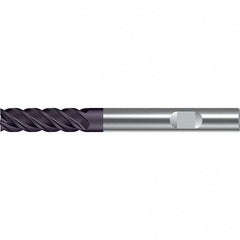 Walter-Prototyp - 12mm, 40mm LOC, 12mm Shank Diam, 100mm OAL, 4 Flute, Solid Carbide Square End Mill - TiAlN Finish, 45° Helix, Right Hand Cut, Right Hand Flute, Series MC122-W-L - Americas Industrial Supply