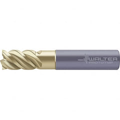 Walter-Prototyp - 10mm, 28mm LOC, 10mm Shank Diam, 72mm OAL, 4 Flute, Solid Carbide Square End Mill - AlTiN/ZrN Finish, 50° Helix, Right Hand Cut, Right Hand Flute, Series MC341-A-4-P - Americas Industrial Supply