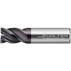 Walter-Prototyp - 12mm, 22mm LOC, 12mm Shank Diam, 73mm OAL, 4 Flute, Solid Carbide Square End Mill - TiAlN Finish, 45° Helix, Right Hand Cut, Right Hand Flute, Series MC321-A-4-A - Americas Industrial Supply