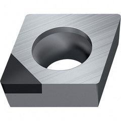Walter - CCGW FS-1 Grade WDN10 Turning Insert - Polycrystaline Diamond Finish, 80° Rhombic, 9.53mm Inscr Circle, 3.97mm Thick, 0.8mm Corner Radius - Americas Industrial Supply