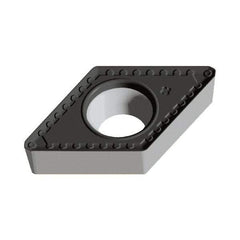 Walter - DCMT PM Grade WPP10S Turning Insert - TiCN+Al2O3+(TiCN) Finish, 55° Rhombic, 9.53mm Inscr Circle, 3.97mm Thick, 0.4mm Corner Radius - Americas Industrial Supply