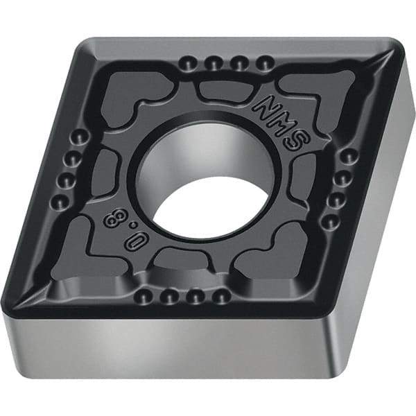 Walter - CNMG NMS Grade WSM20S Turning Insert - TiAlN+Al2O3+(Al) Finish, 80° Rhombic, 12.7mm Inscr Circle, 4.76mm Thick, 0.8mm Corner Radius - Americas Industrial Supply