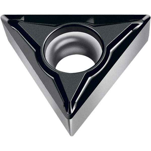Walter - TCGT FM2 Grade WSM20S Turning Insert - TiAlN+Al2O3+(Al) Finish, 60° Triangle, 9.53mm Inscr Circle, 3.97mm Thick, 0.8mm Corner Radius - Americas Industrial Supply