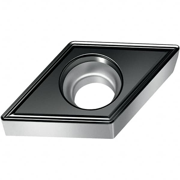 Walter - DCMT FM6 Grade WSM20S Turning Insert - TiAlN+Al2O3+(Al) Finish, 55° Rhombic, 9.53mm Inscr Circle, 3.97mm Thick, 0.4mm Corner Radius - Americas Industrial Supply