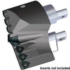 Kennametal - Series KSEM Plus, 95mm Diam Grade A1 140° Replaceable Drill Tip - Steel, Uncoated, 6 Seat Size, Through Coolant - Americas Industrial Supply
