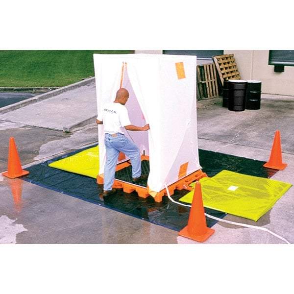 UltraTech - Vinyl Coated Nylon Liner, Waterproof Fabric Decon Deck Privacy Shelter - 12" Long x 12" Wide x 52" High - Americas Industrial Supply