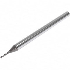 Seco - 0.5mm, 2 Flute, Single End, Solid Carbide, 0.05mm Corner Radius End Mill - 40mm OAL, 30° Helix, Right Hand Flute, 0.7mm LOC, Right Hand Cut, 2.5mm Extended Reach - Americas Industrial Supply