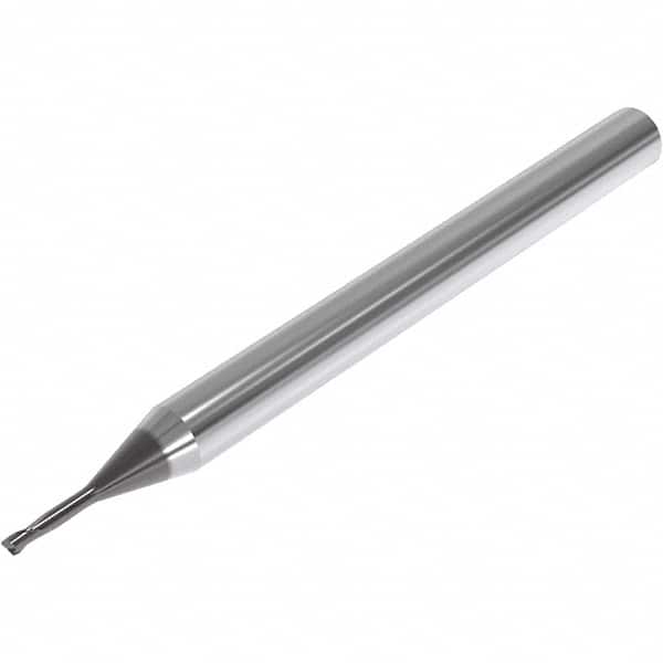 Seco - 1mm, 2 Flute, Single End, Solid Carbide, 0.1mm Corner Radius End Mill - 50mm OAL, 30° Helix, Right Hand Flute, 1.5mm LOC, Right Hand Cut, 5mm Extended Reach - Americas Industrial Supply