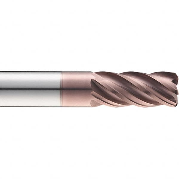 SGS - 7/16", 5 Flute, Single End, Solid Carbide, 0.015" Corner Radius End Mill - 2-3/4" OAL, 37° Helix, 7/16" LOC, Right Hand Cut - Americas Industrial Supply