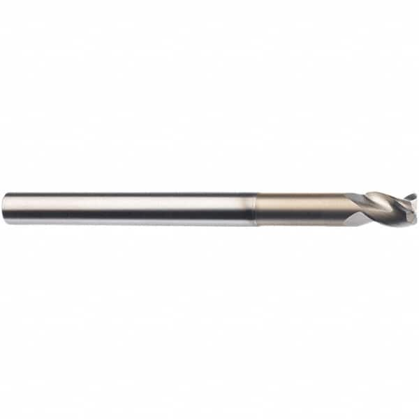 SGS - 16mm, 3 Flute, Single End, Solid Carbide, 0.0787" Corner Radius End Mill - 125mm OAL, 38° Helix, 64mm LOC, Right Hand Cut - Americas Industrial Supply