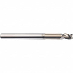 SGS - 16mm, 3 Flute, Single End, Solid Carbide, 0.0984" Corner Radius End Mill - 125mm OAL, 38° Helix, 64mm LOC, Right Hand Cut - Americas Industrial Supply