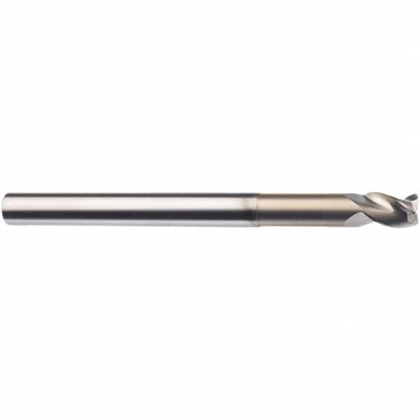 SGS - 10mm, 3 Flute, Single End, Solid Carbide, 0.0787" Corner Radius End Mill - 100mm OAL, 38° Helix, 40mm LOC, Right Hand Cut - Americas Industrial Supply