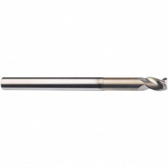 SGS - 10mm, 3 Flute, Single End, Solid Carbide, 0.0787" Corner Radius End Mill - 100mm OAL, 38° Helix, 40mm LOC, Right Hand Cut - Americas Industrial Supply