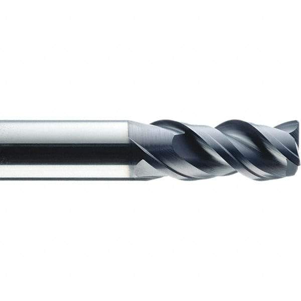 SGS - 16mm, 3 Flute, Single End, Solid Carbide, 0.0787" Corner Radius End Mill - 92mm OAL, 38mm LOC, Right Hand Cut - Americas Industrial Supply