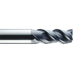 SGS - 16mm, 3 Flute, Single End, Solid Carbide, 0.0984" Corner Radius End Mill - 92mm OAL, 38mm LOC, Right Hand Cut - Americas Industrial Supply