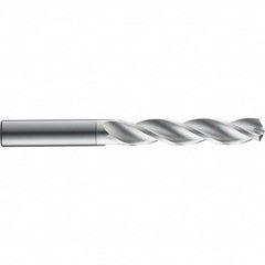 SGS - 4mm 124° Solid Carbide Jobber Drill - TiB2 Finish, Right Hand Cut, Spiral Flute, Straight Shank, 103mm OAL, Notched Point - Americas Industrial Supply