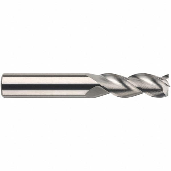 SGS - 14mm, 30mm LOC, 14mm Shank Diam, 89mm OAL, 3 Flute, Solid Carbide Square End Mill - Single End, TiB2 Finish, Spiral Flute, 38° Helix, Centercutting, Right Hand Cut, Right Hand Flute, Series 43MS - Americas Industrial Supply