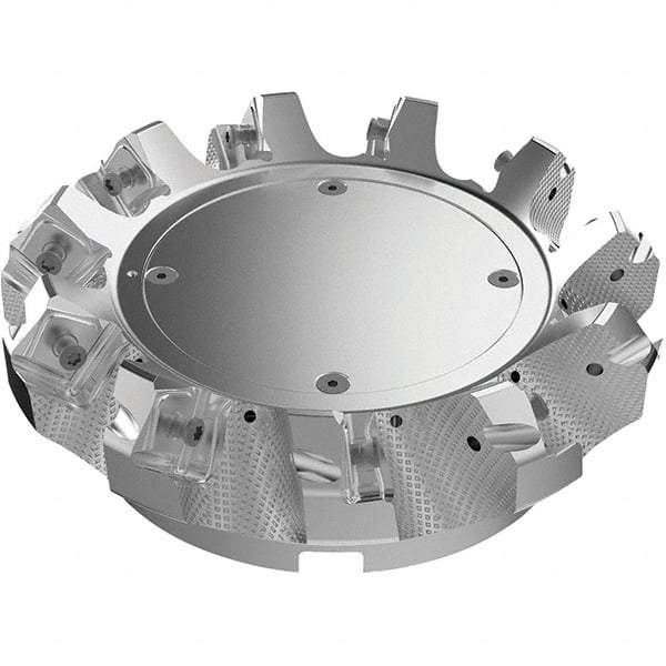 Seco - 160mm Cut Diam, 40mm Arbor Hole, 9mm Max Depth of Cut, 48° Indexable Chamfer & Angle Face Mill - 11 Inserts, 63 Insert, Right Hand Cut, 11 Flutes, Through Coolant, Series R220.54 - Americas Industrial Supply