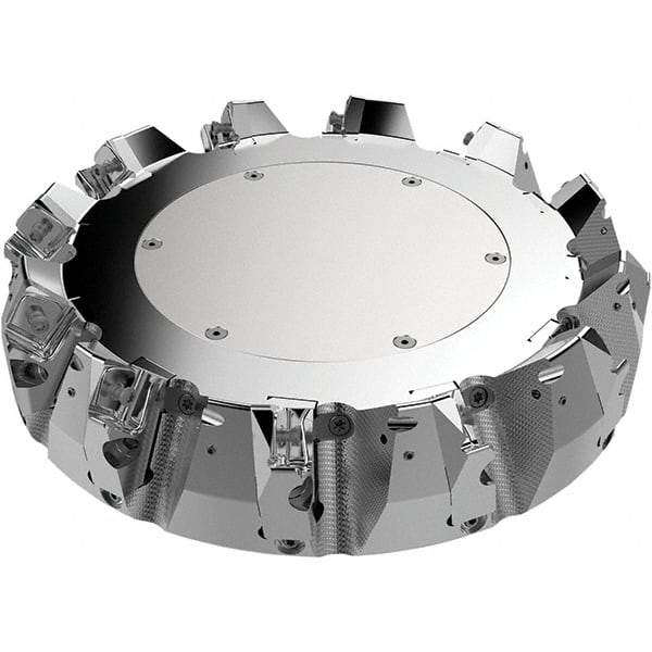 Seco - 250mm Cut Diam, 60mm Arbor Hole, 9mm Max Depth of Cut, 48° Indexable Chamfer & Angle Face Mill - 11 Inserts, 80 Insert, Right Hand Cut, 11 Flutes, Through Coolant, Series R220.54 - Americas Industrial Supply