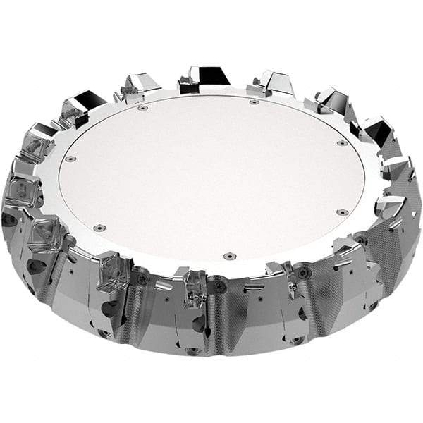 Seco - 315mm Cut Diam, 60mm Arbor Hole, 11mm Max Depth of Cut, 71° Indexable Chamfer & Angle Face Mill - 14 Inserts, 80 Insert, Right Hand Cut, 14 Flutes, Through Coolant, Series R220.56 - Americas Industrial Supply