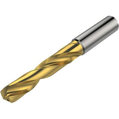 Seco - 5.2mm 140° Solid Carbide Jobber Drill - TiAlN/TiN Finish, Right Hand Cut, Spiral Flute, Round Shank, 82mm OAL - Americas Industrial Supply