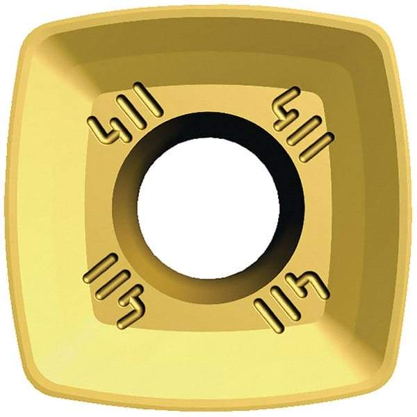 Kennametal - XDLT120512 D411 Grade KCSM40 Carbide Milling Insert - TiN Finish, 5.56mm Thick, 1/2" Inscribed Circle, 1.19mm Corner Radius - Americas Industrial Supply